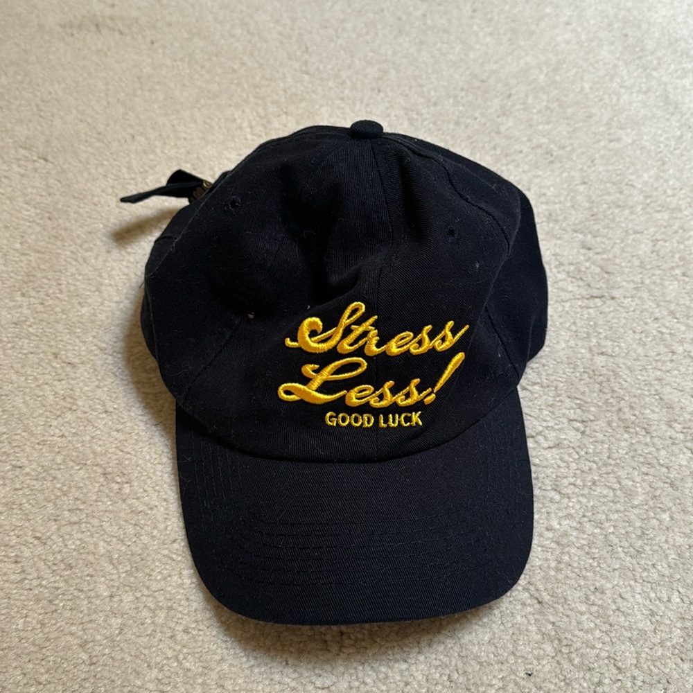 Stress less navy canvas adjustable Hat